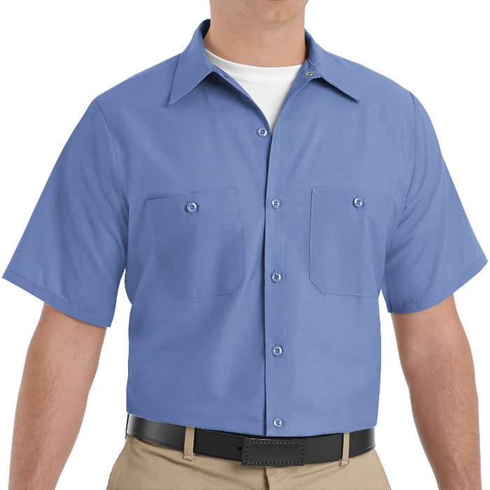 Red Kap® Men's Short Sleeve Industrial Work Shirt - Petrol Blue - SP24