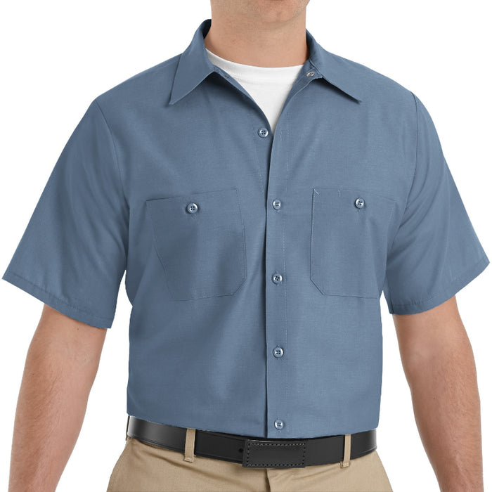 Red Kap® Men's Short Sleeve Industrial Work Shirt - Postman Blue - SP24