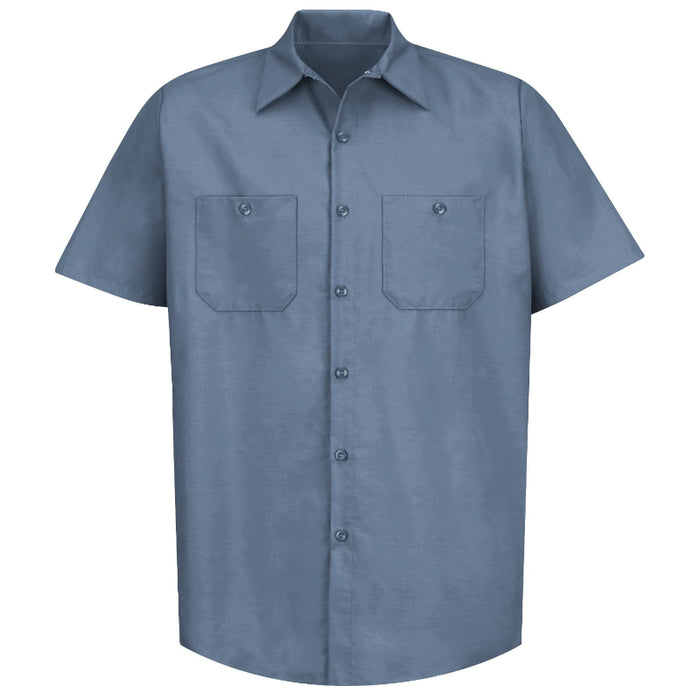 Red Kap® Men's Short Sleeve Industrial Work Shirt - Postman Blue - SP24