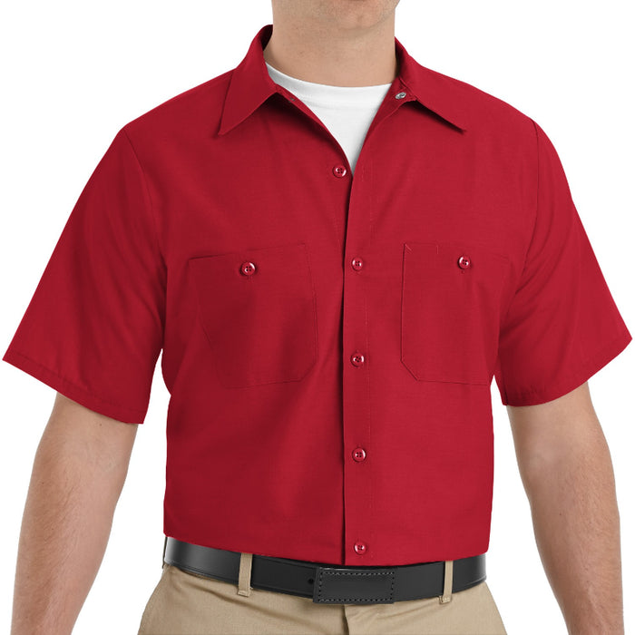 Red Kap® Men's Short Sleeve Industrial Work Shirt - Red - SP24