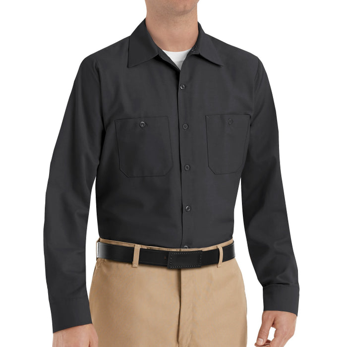 Red Kap® Men's Long Sleeve Industrial Work Shirt - Black - SP14