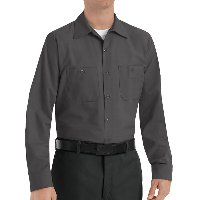 Red Kap® Men's Long Sleeve Industrial Work Shirt - Charcoal - SP14