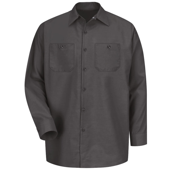 Red Kap® Men's Long Sleeve Industrial Work Shirt - Charcoal - SP14