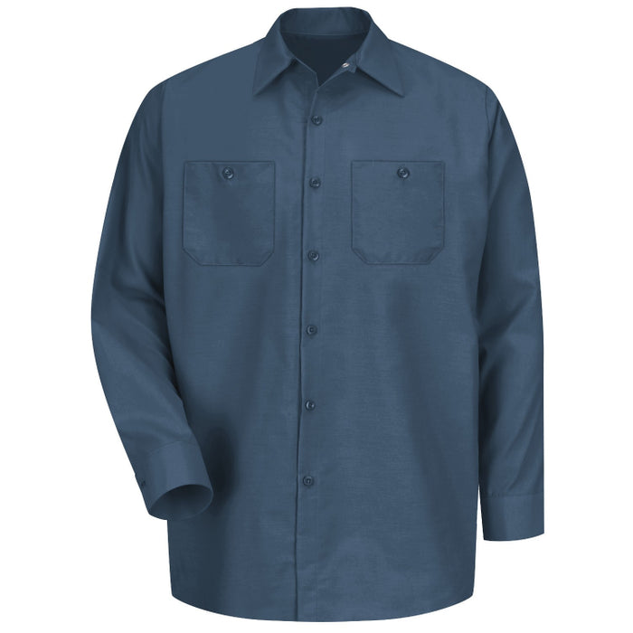 Red Kap® Men's Long Sleeve Industrial Work Shirt - Dark Blue - SP14