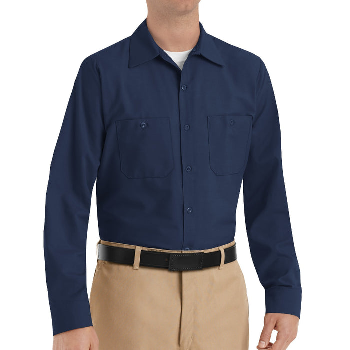 Red Kap® Men's Long Sleeve Industrial Work Shirt - Navy - SP14