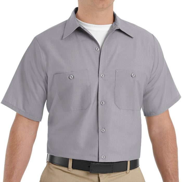 Red Kap® Men's Short Sleeve Industrial Work Shirt - Silver Gray - SP24