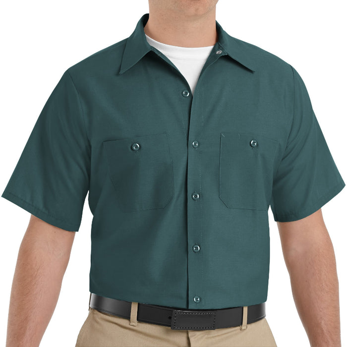 Red Kap® Men's Short Sleeve Industrial Work Shirt - Spruce Green - SP24