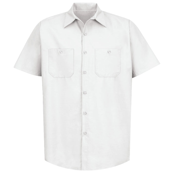 Red Kap® Men's Short Sleeve Industrial Work Shirt - White - SP24