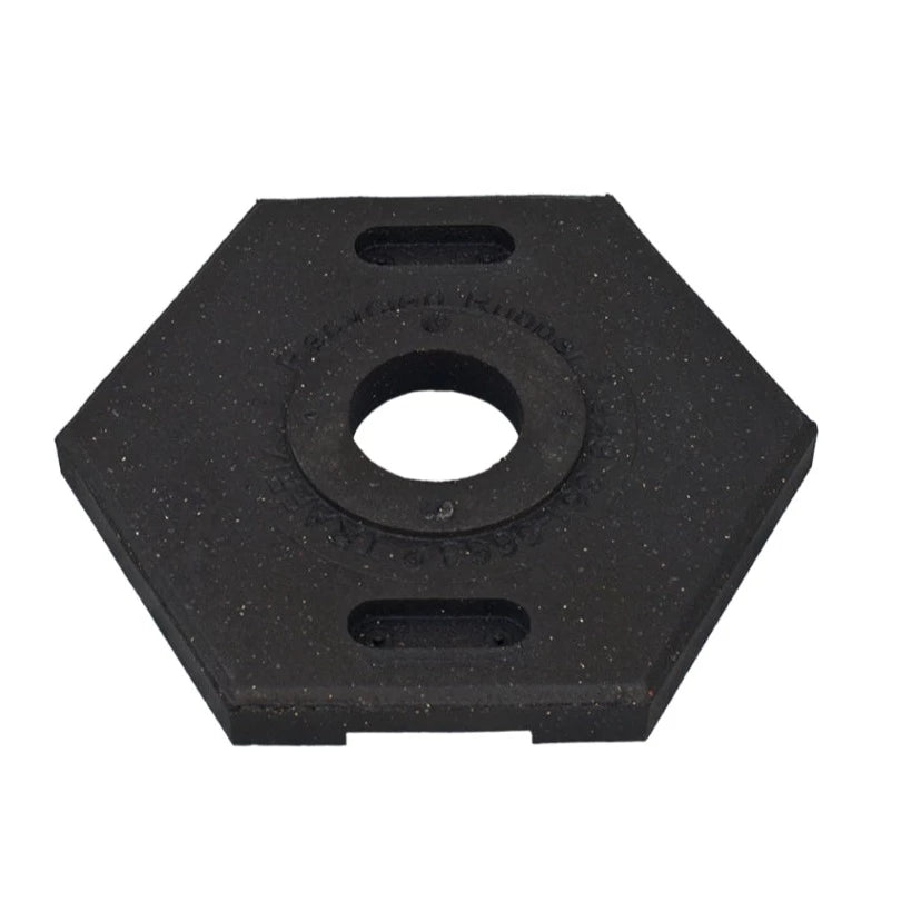 Rubber Delineator Base 18 Lbs Weight - Hexagonal - Recycled Rubber ...