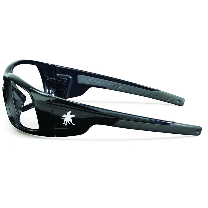 MCR Safety Swagger SR1 Safety Glasses - Black Frame - Clear Lens - SR110