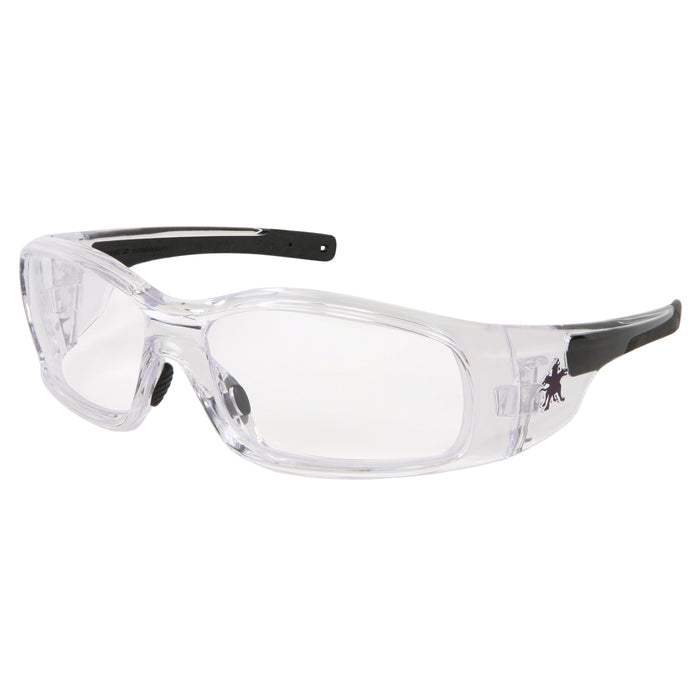 MCR Safety Swagger SR1 Safety Glasses - Clear Frame - Clear Anti-Fog Lens - SR140AF