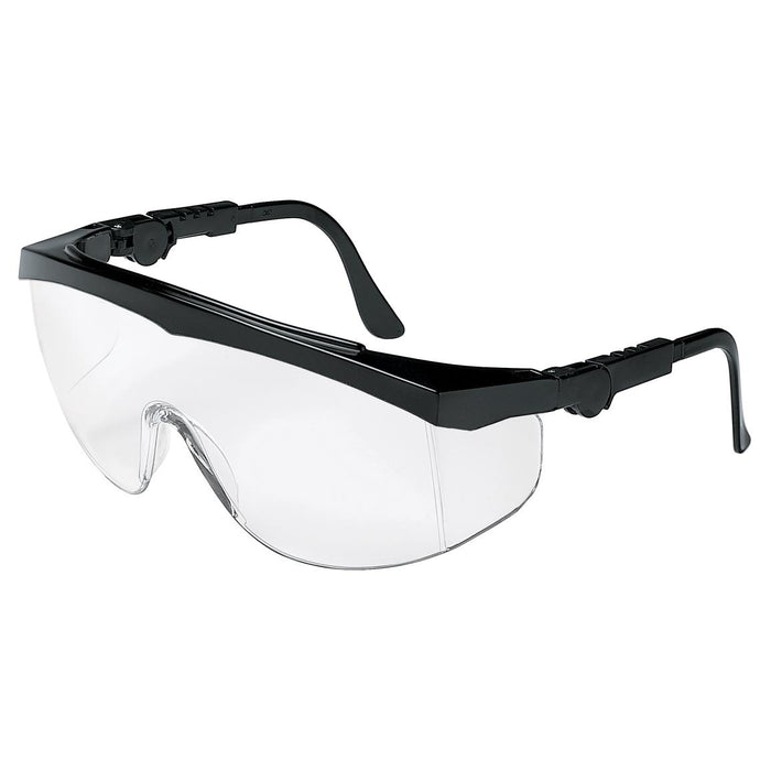 MCR Safety TK1 Safety Glasses - Black Frame - Clear Anti-Fog Lens - TK110AF