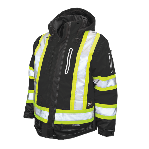 Tough Duck Ripstop 4-In-1 Safety Jacket with Quick Release Hoodie - S187