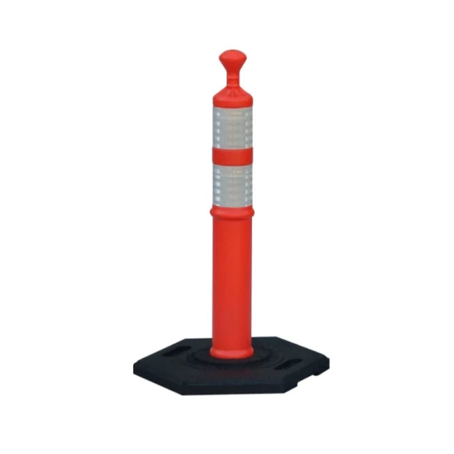 Traffix Devices 28" Tall Grabber Tube Delineator Post - 18 Lbs Base - Orange