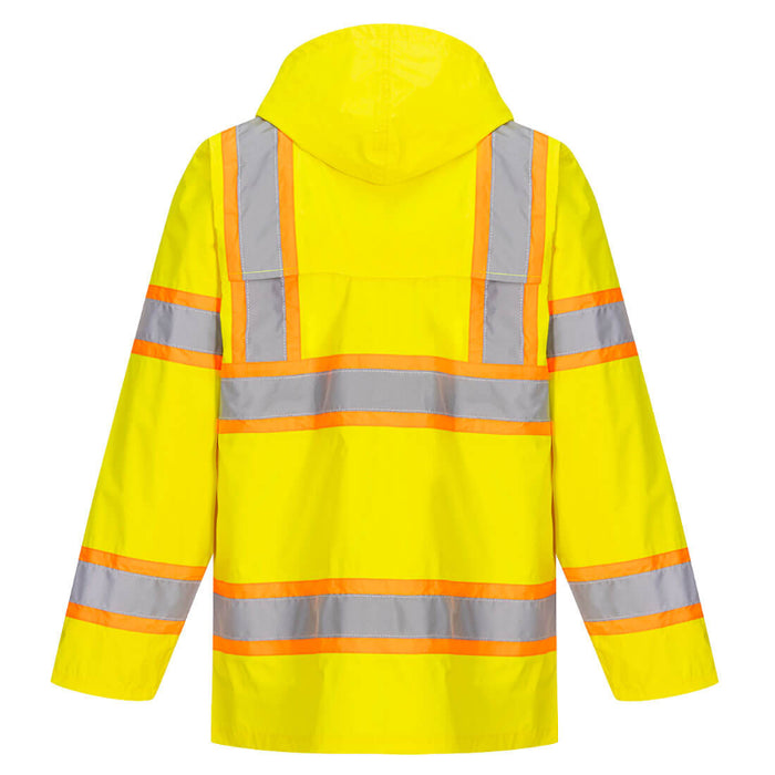 Portwest® Hi-Vis Contrast Tape Rain Traffic Jacket - Yellow - ANSI Class 3 - UH400