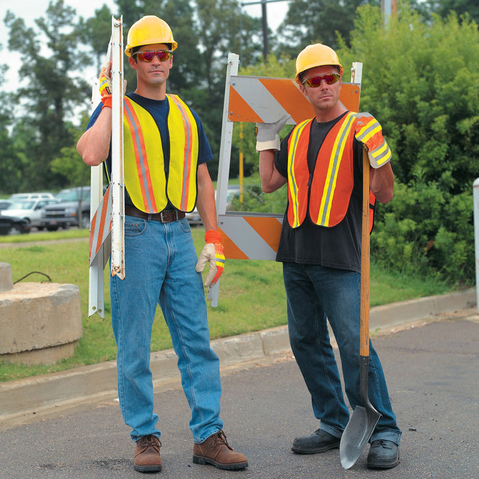 MCR Safety Non ANSI Two-Tone Mesh Safety Vest - Yellow/Orange - V200R