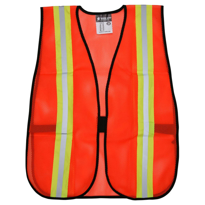 MCR Safety Non ANSI Two-Tone Mesh Safety Vest - Yellow/Orange - V200R