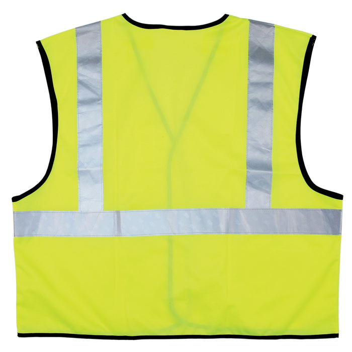 MCR Safety Economy Type R Class 2 Solid Safety Vest - Yellow/Lime - VCL2SL