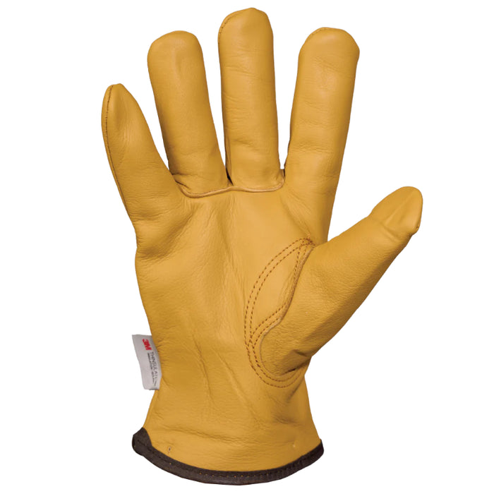 Tough Duck® 3M™ Thinsulate™ - Lined Leather Driver Glove - Brown - WG08