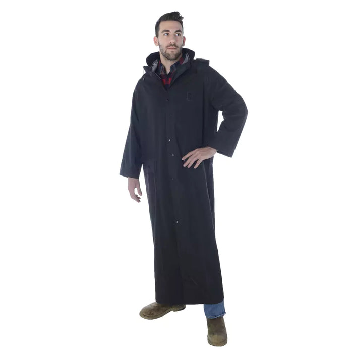 Cordova® Renegade PVC/Polyester Trench Style Rain Coat With Detachable Hood - 60-inch Length - R9632FRC