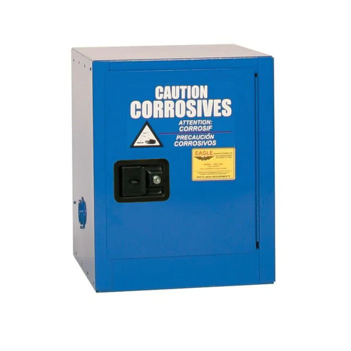 Safety Storage Cabinet 4 Gallon - Acid & Corrosive - 1 Self Closing Door - 1 Shelf - Blue