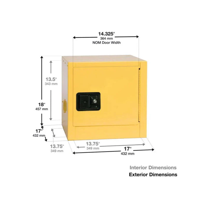 eagle-flammable-storage-safety-cabinet-2-gallon-1-self-closing-door-one-shelf-yellow