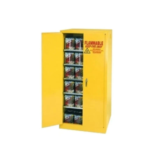 96-gallon-yellow-paint-ink-storage-safety-cabinet-with-2-manual-doors-and-5-shelves