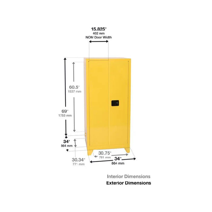 60-gallon-flammable-storage-safety-cabinet-2-self-closing-doors-2-shelves