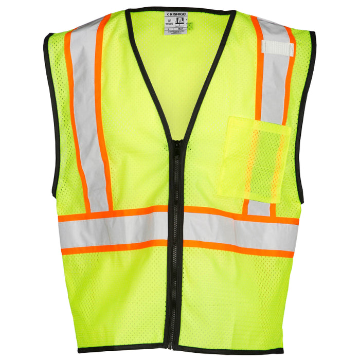 Kishigo® Economy Hi Vis Contrasting Safety Mesh Vest