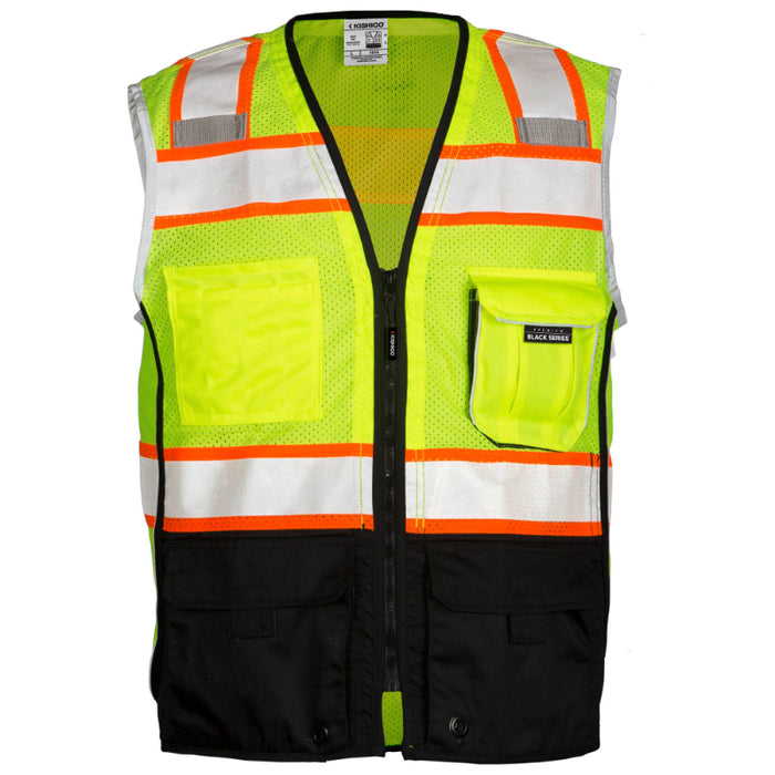 Kishigo® Hi Vis Safety Mesh Black Bottom Safety Vest