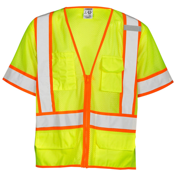 Kishigo® Ultra-Cool Hi Vis Safety Mesh Surveyor Vest - 1242