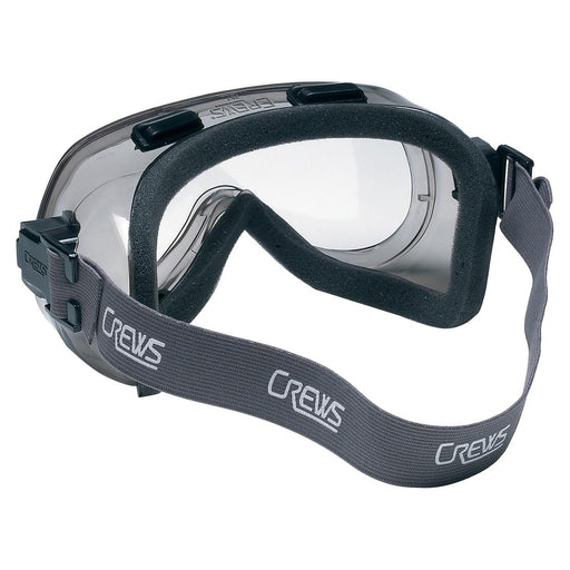 mcr-safety-24-safety-goggles-foam-lined-smoke-frame-clear-anti-fog-lens-2410f