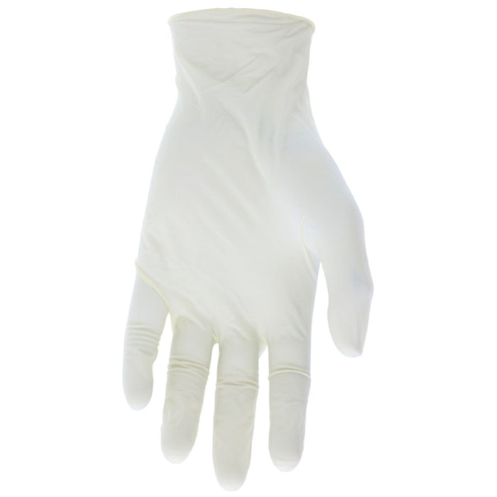 MCR Safety SensaGuard Disposable Latex Industrial Gloves - 5 Mil - Powder Free - White - 5055