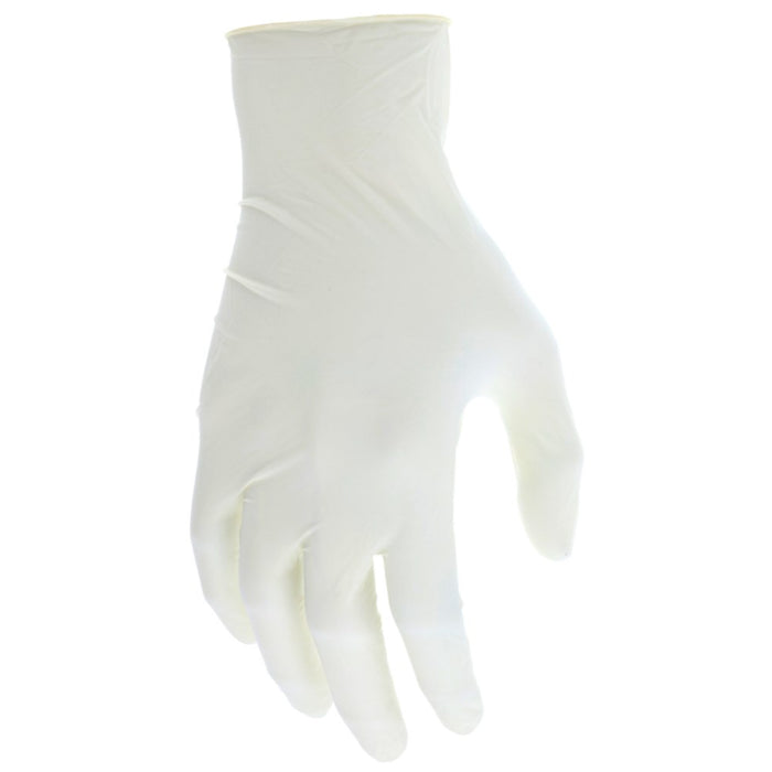 MCR Safety SensaGuard Disposable Latex Industrial Gloves - 5 Mil - Powder Free - White - 5055