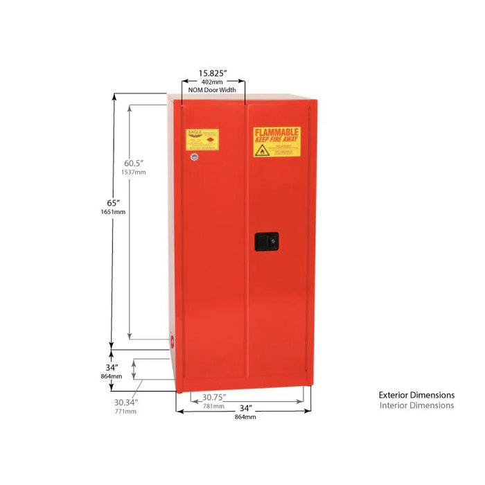 red-96-gallon-paint-ink-storage-safety-cabinet-2-manual-closing-doors-5-shelves