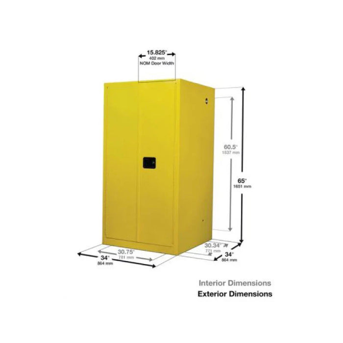 storage-safety-cabinet-96-gallon-paint-ink-2-manual-closing-doors-5-shelves-yellow