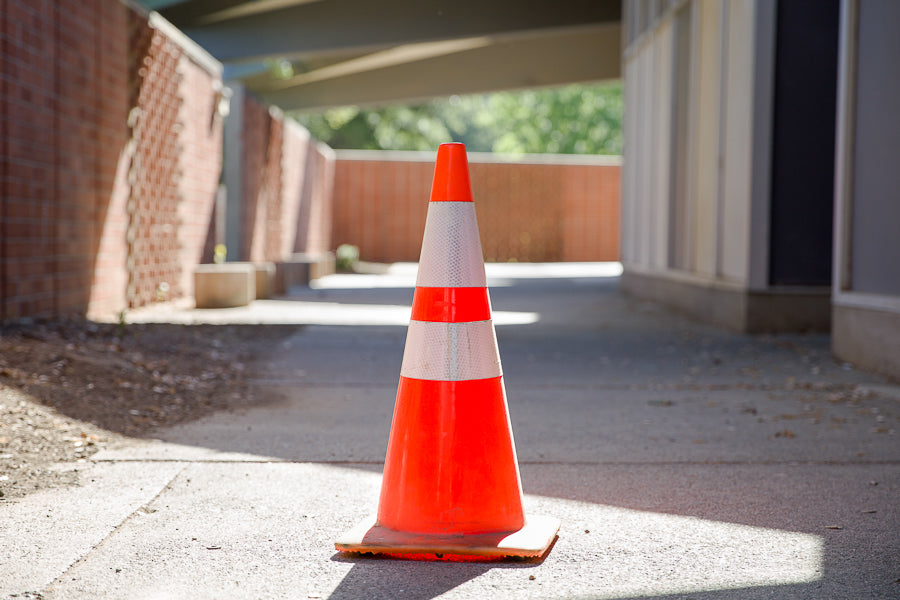 36" Traffic Safety Cone - 10 Lbs - Orange - 6" + 4" Inch Hi Intensity Reflective Collars