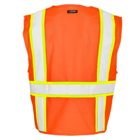 Kishigo® Hi-Vis Solid Front / Mesh Back Safety Vest