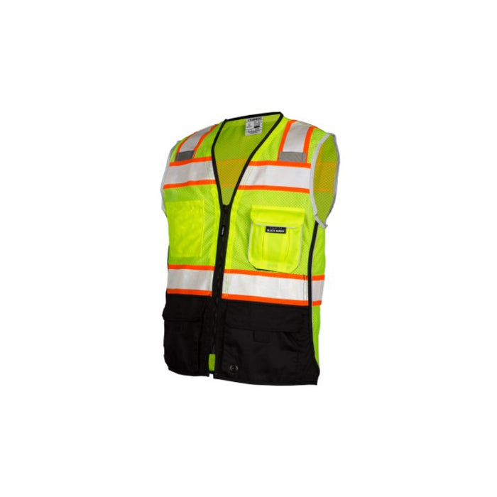 Kishigo® Hi Vis Safety Mesh Black Bottom Safety Vest